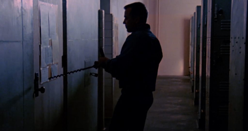 the killer with his weapon in slumber party massacre