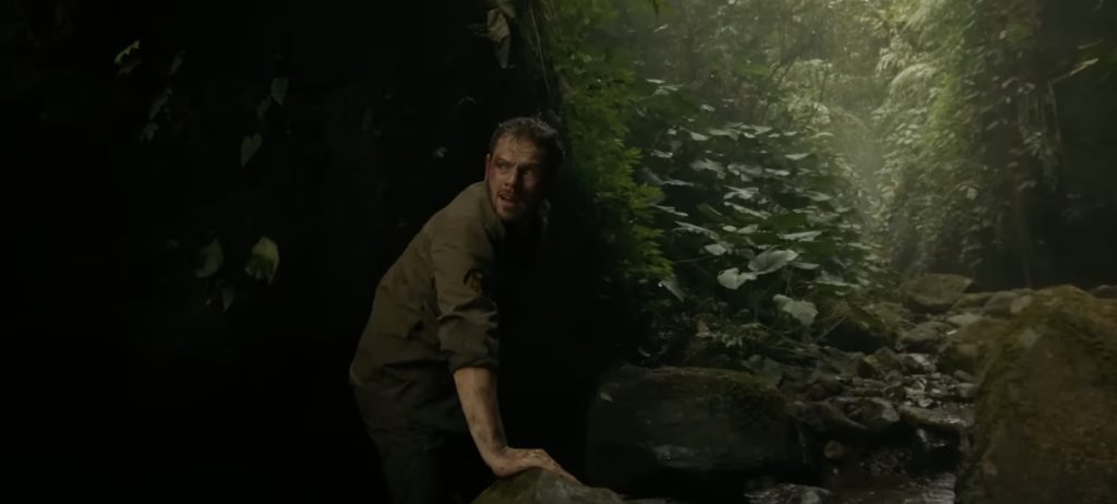 Bronson exploring the island.