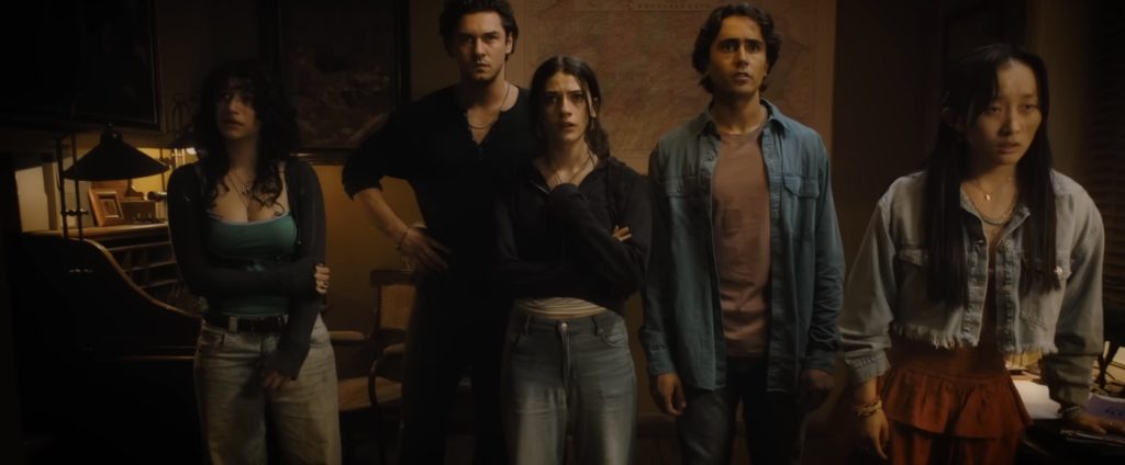 Group shot in until dawn the movie