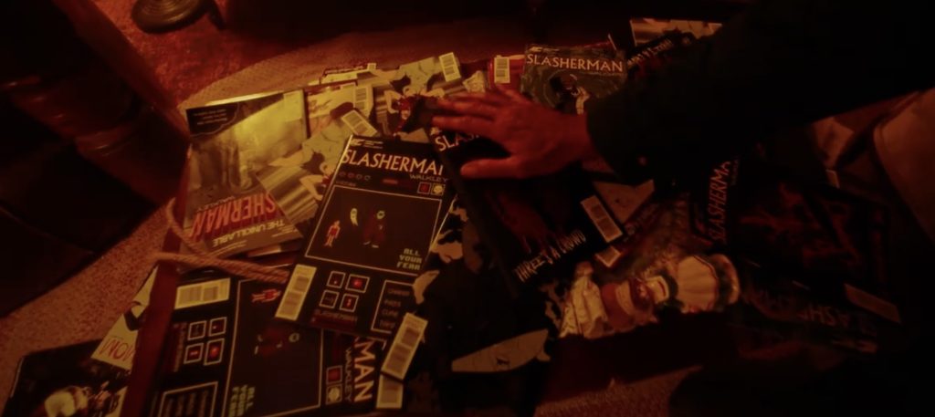 The slasher man comic in Random Acts of Violence