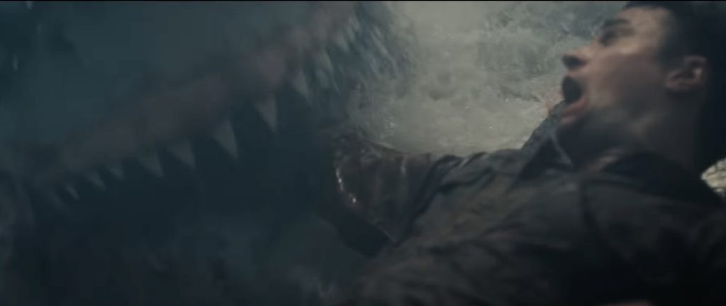 Leo battles the shark in Beast of War.