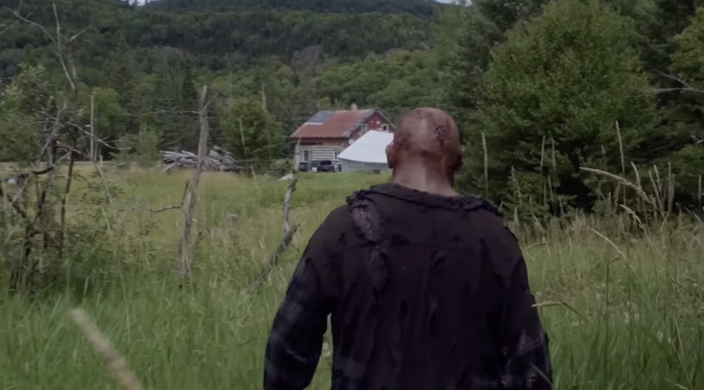 Johnny from in a violent nature takes a walk.