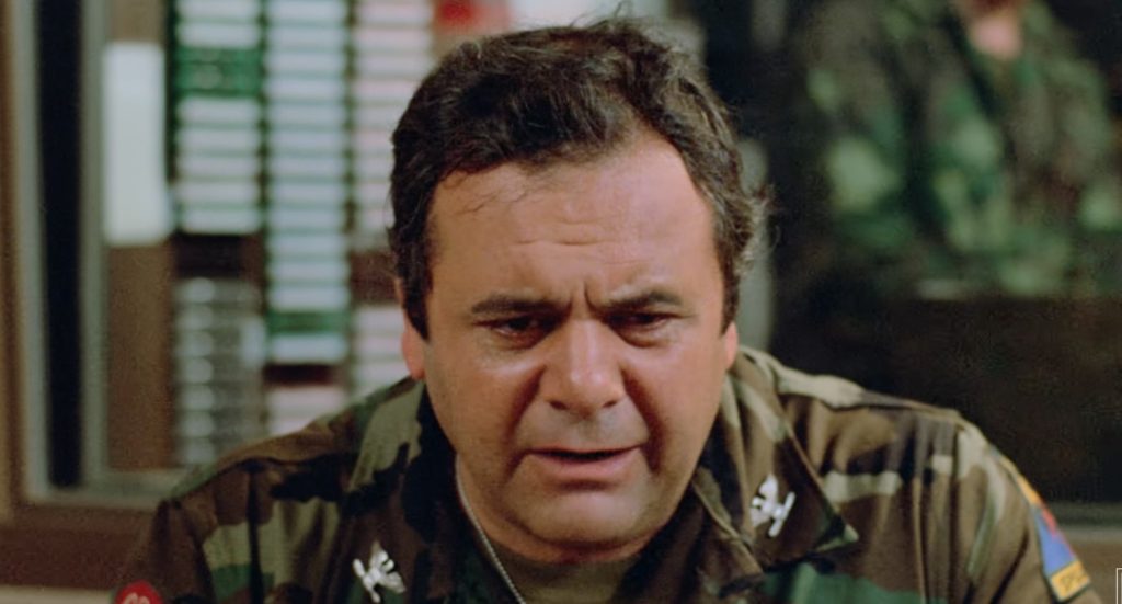 Paul Sorvino as the crazy commander in The Stuff