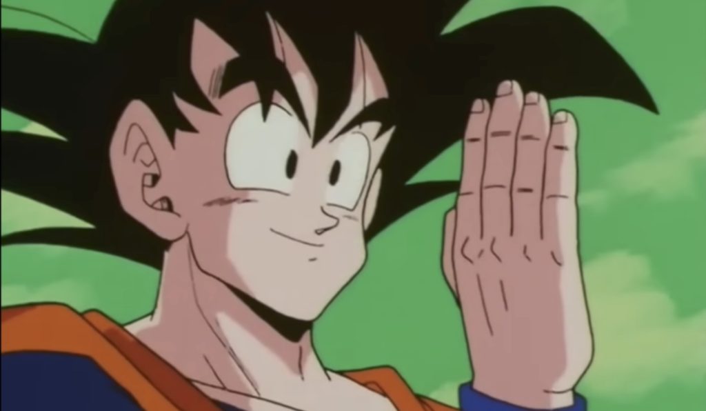 Goku  fighting the ginu force in dragon ball