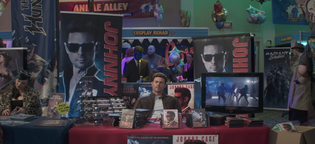 Karl Urban as the agieing Johnny Cage. 