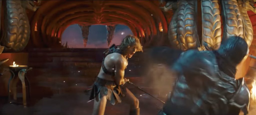 Adam fights evil in Masters of the Universe