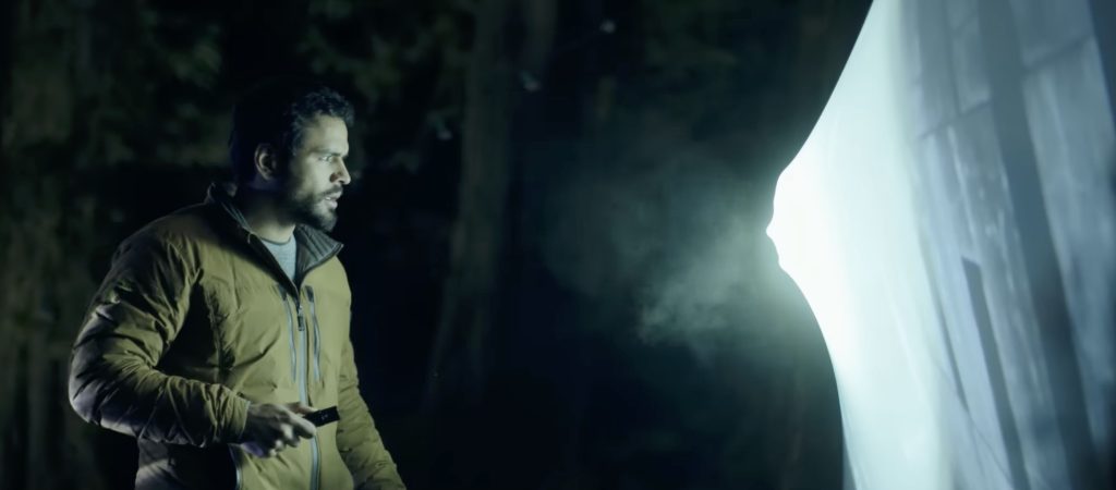 The demon stalks Tyler in the woods in passenger.